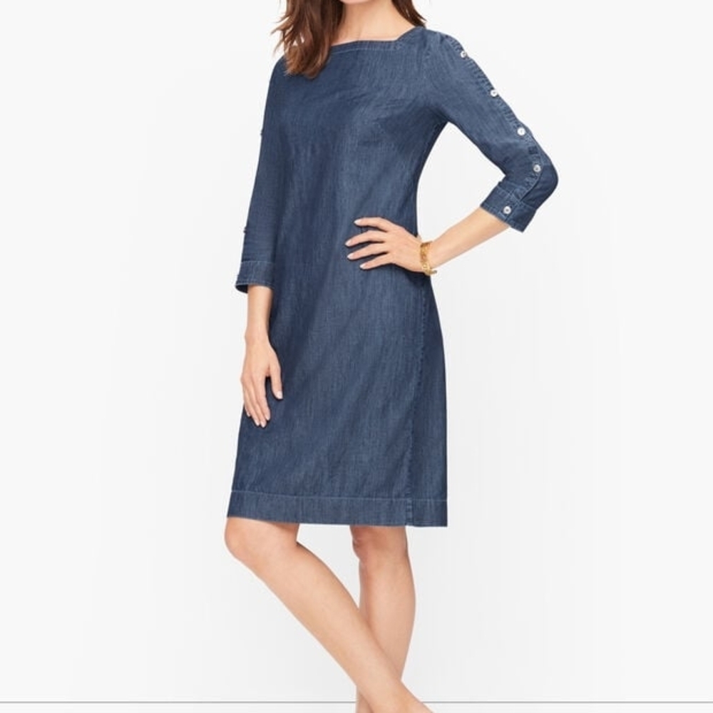 Talbots Classic Blue Denim Dress